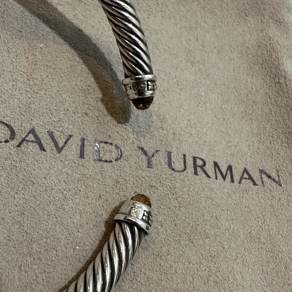 David Yurman 5mm Citrine Cable Bracelet w/ Diamonds - Picture 9 of 14